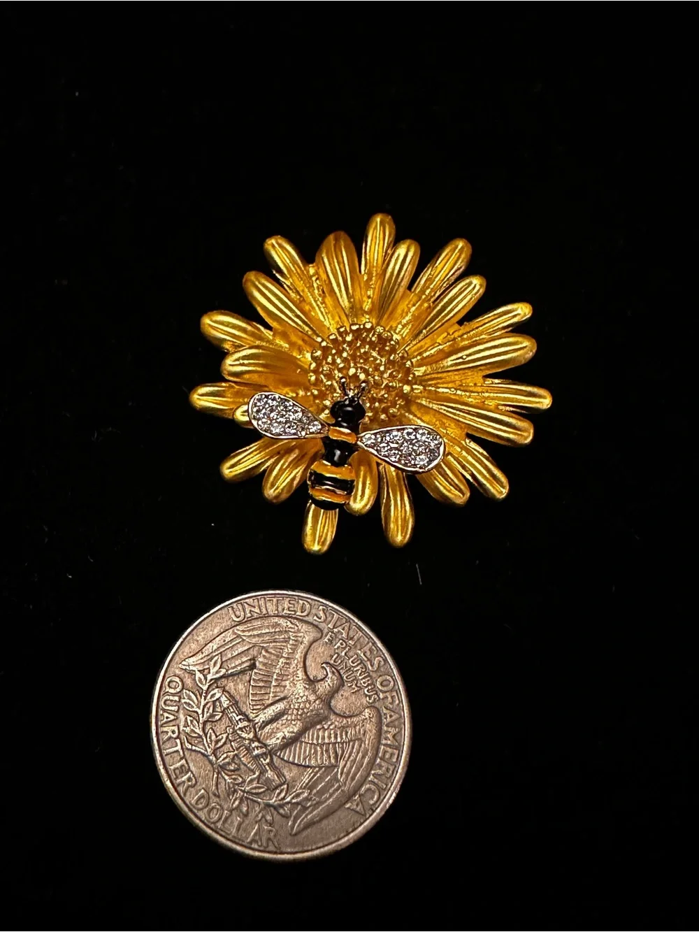 Gold Floral assortment of Brooches Set of 3/unique